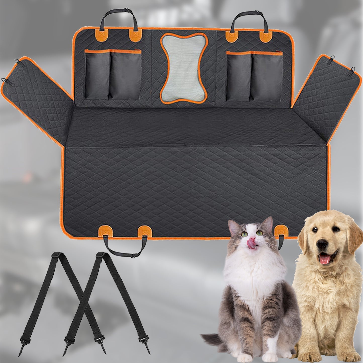 Aputtriver Dog Seat Cover for Back Seat, 100% Waterproof Dog Seat Hammock for Trucks, Sedans & SUVs