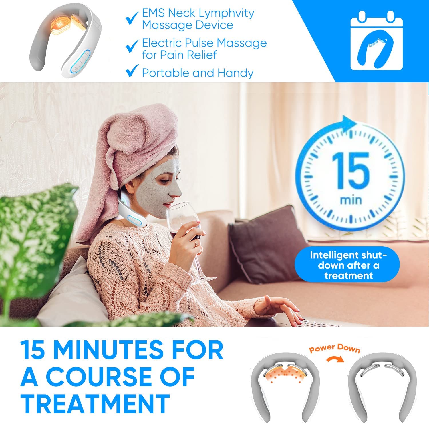 15 minutes for a course of treatment